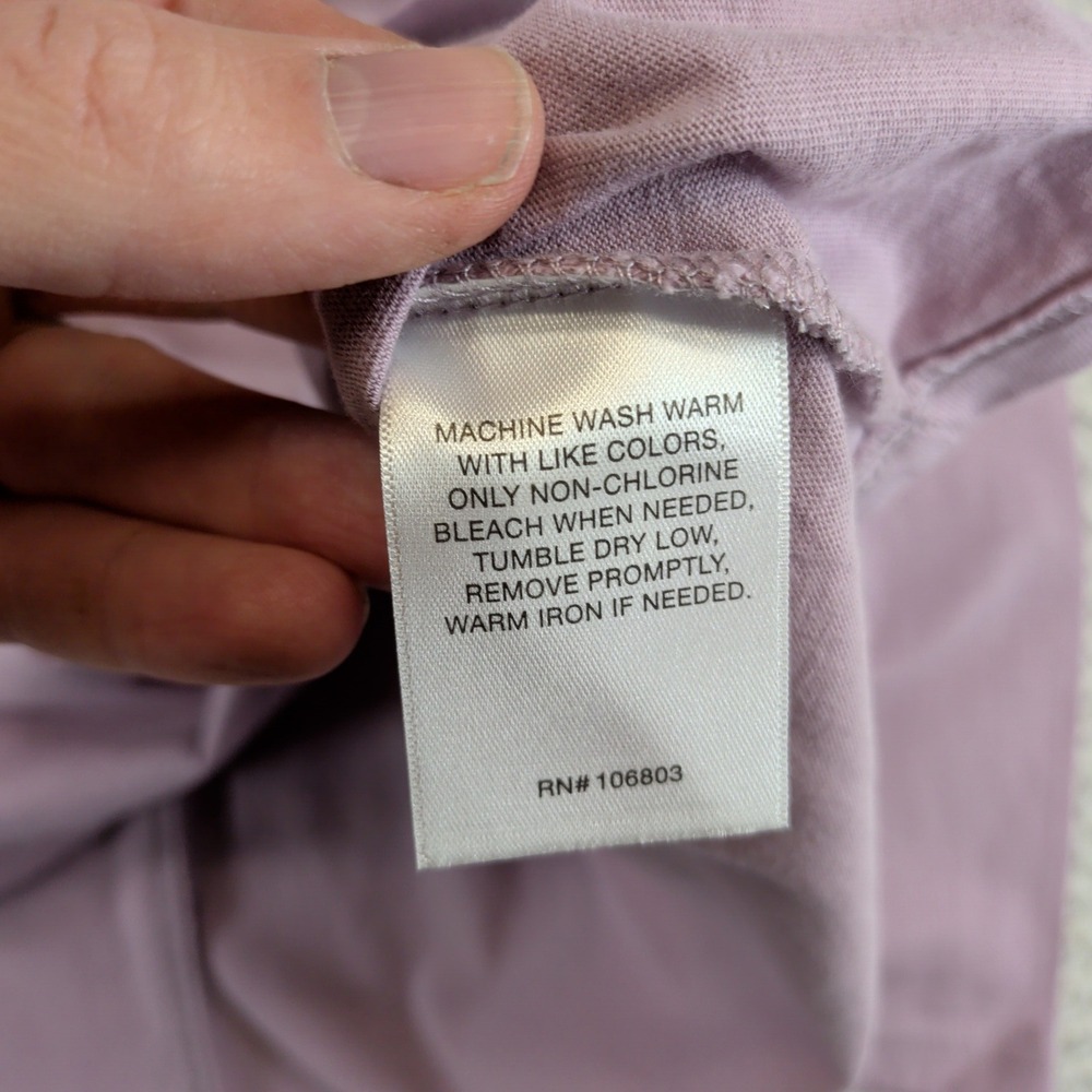 Duluth Trading Co Womens 2X Purple 100% Cotton Long Sleeve Relaxed Swing T-Shirt - Picture 4 of 4